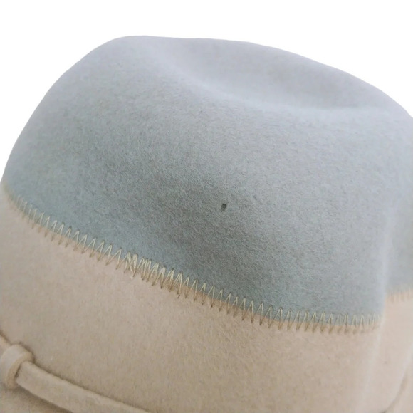 Nordstrom Panama  Wool Felt Hat Blush Pink/Gray NWT - Picture 7 of 8